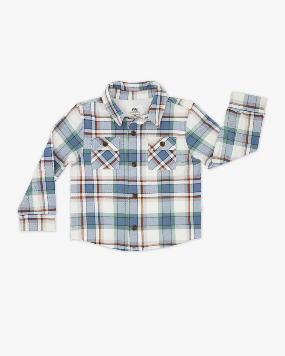 Flat lay of the Blue Ridge Plaid Shacket