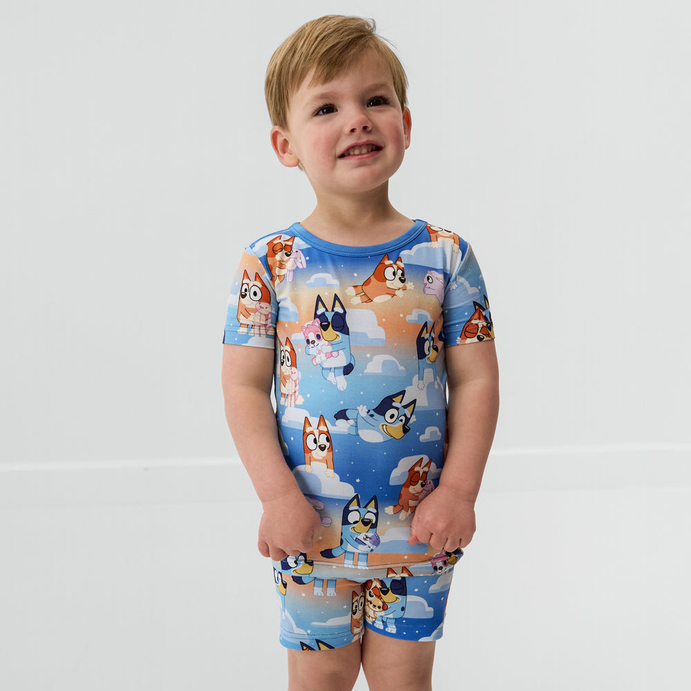 Bluey Blue Sleepytime Two-Piece Short Sleeve & Shorts Pajama Set