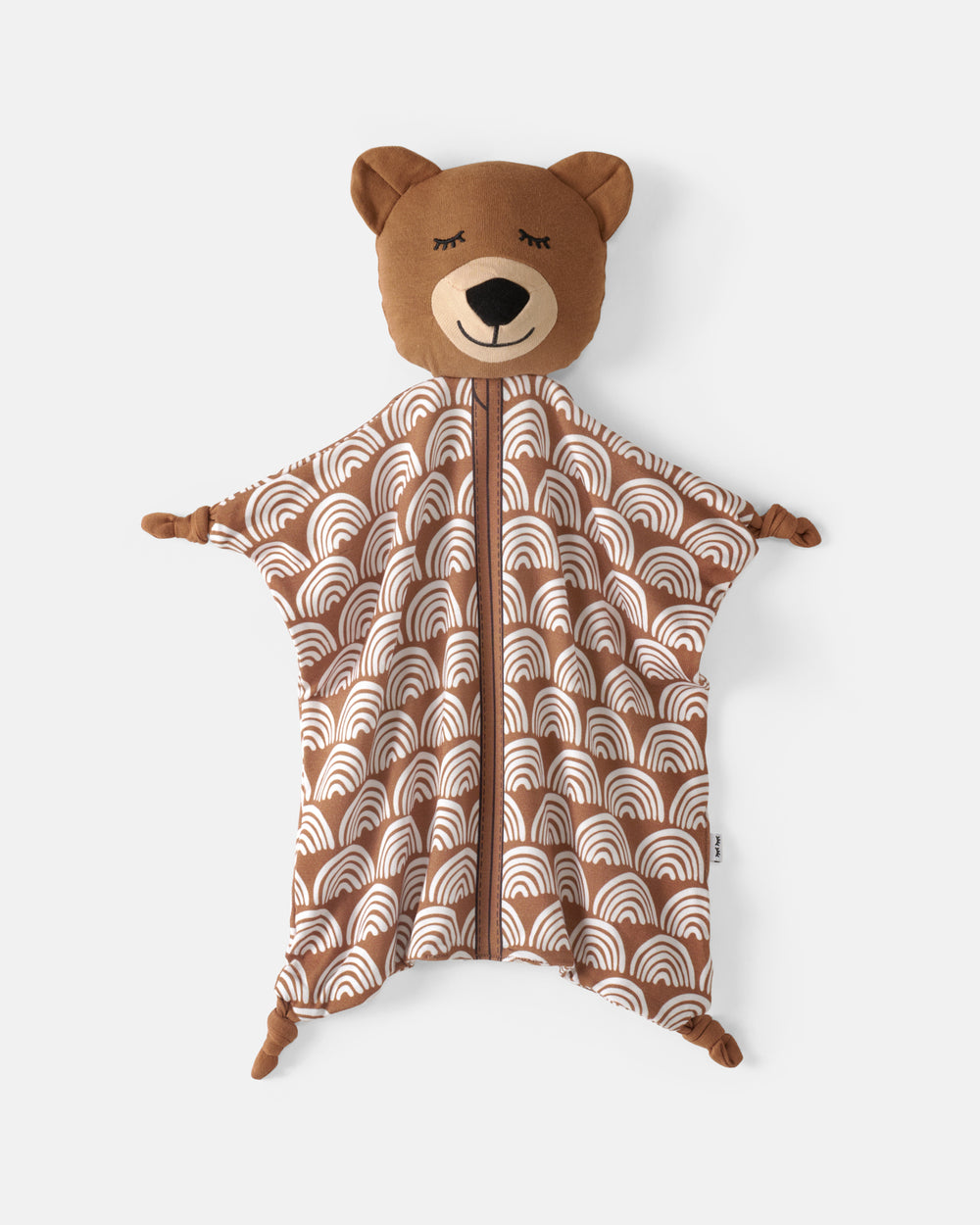 Flat lay of the Bowie the Bear Sleepyhead Lovey