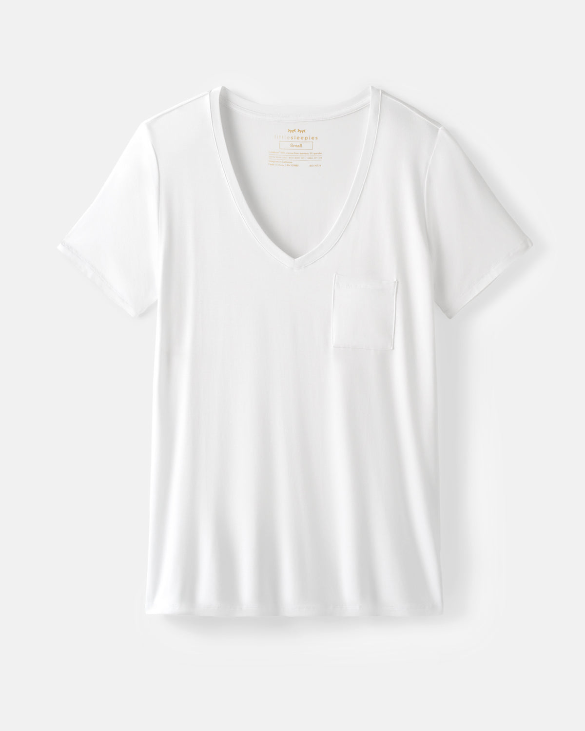Flat lay of the Bright White Women's Perfect Pocket Tee