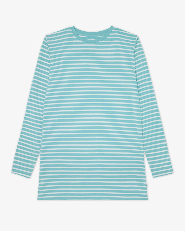 Flat lay of the Dockside Stripe Men's Long Sleeve Pajama Top