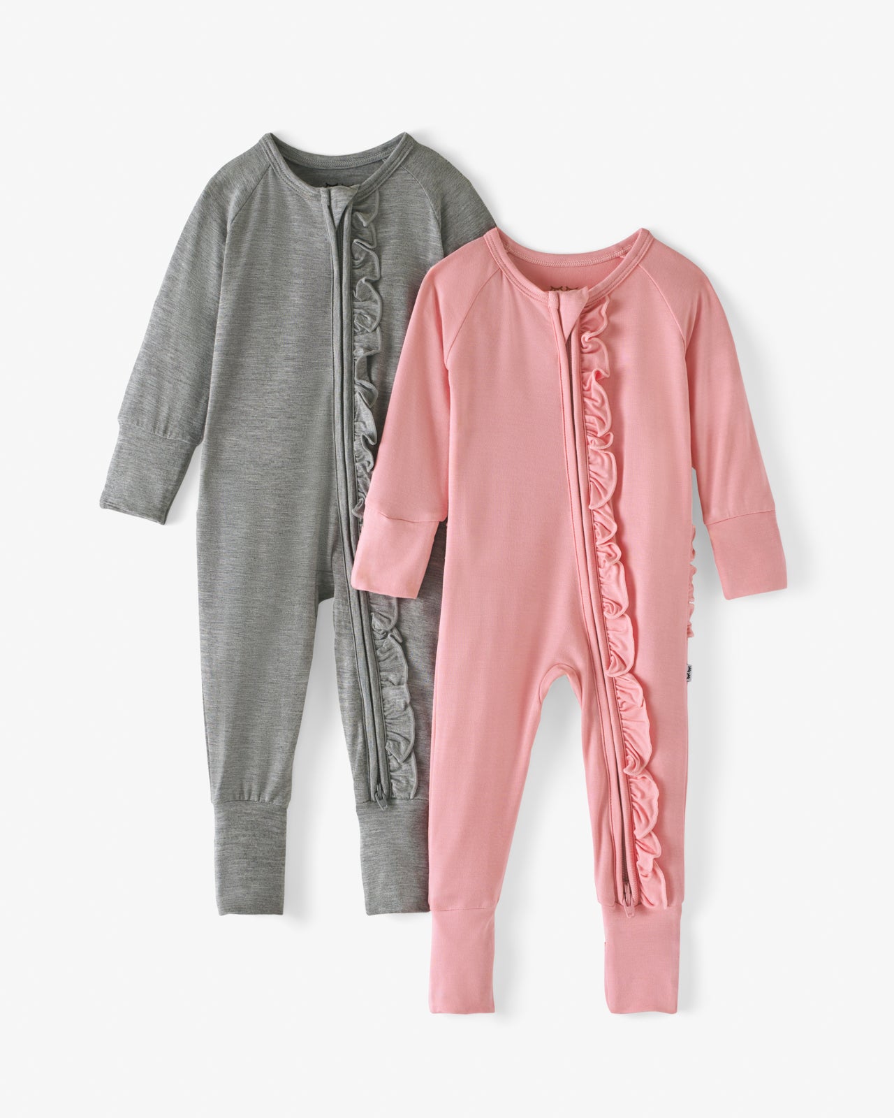 Flat lay of the Solid Ruffle Zippy Two Pack Gift Box