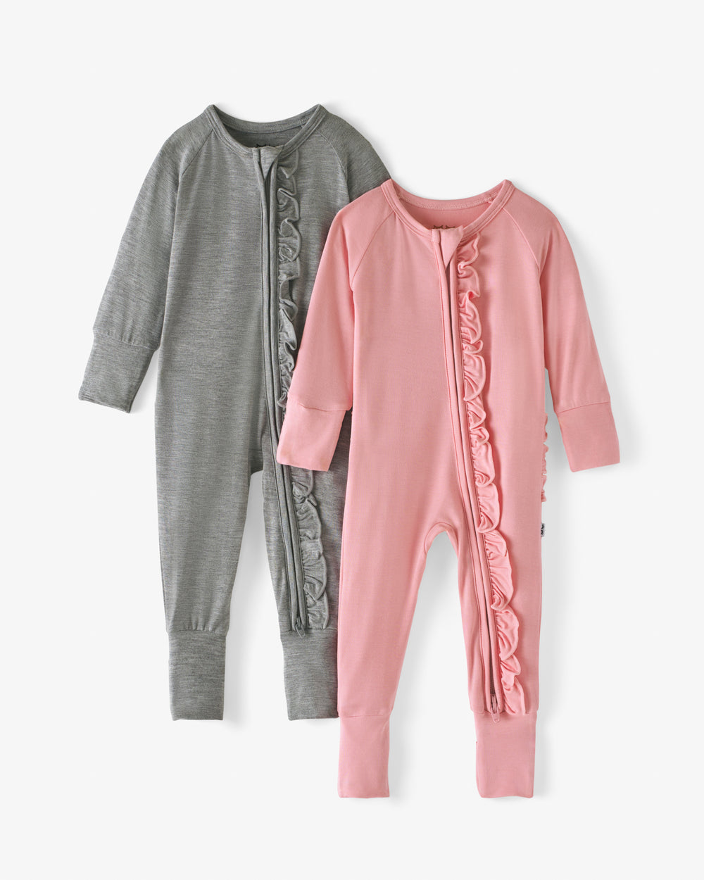 Flat lay of the Solid Ruffle Zippy Two Pack Gift Box