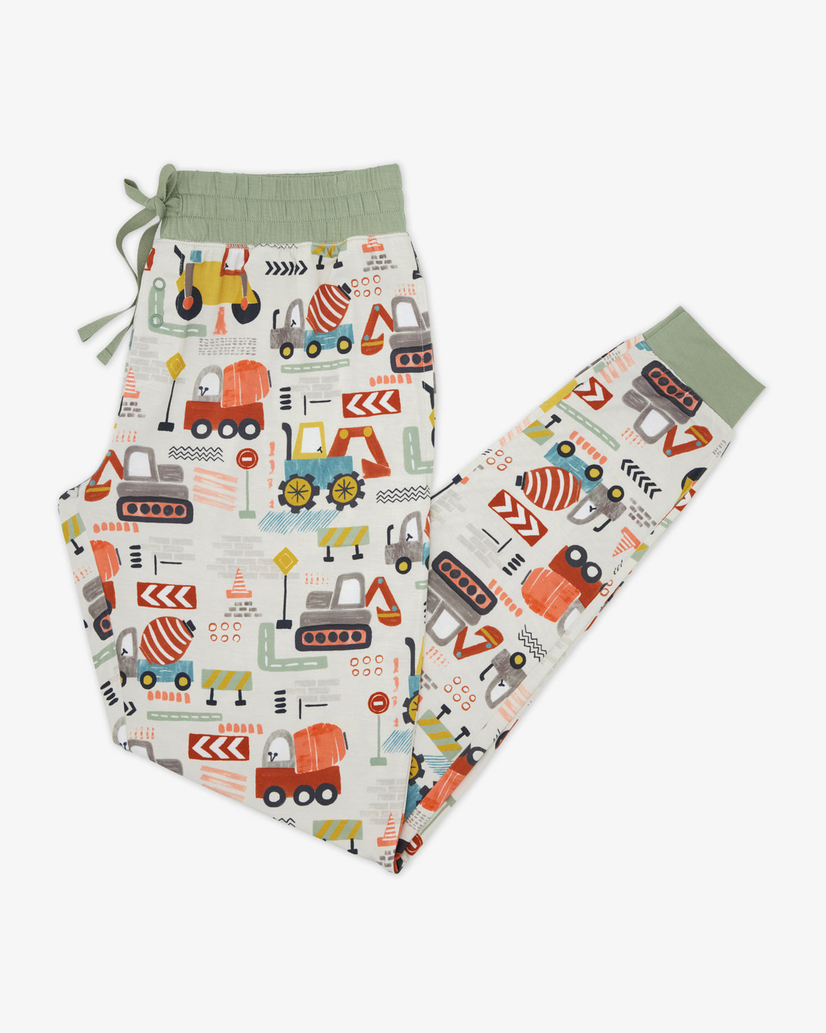 Flat lay of the Mini Builders Women's Pajama Pants