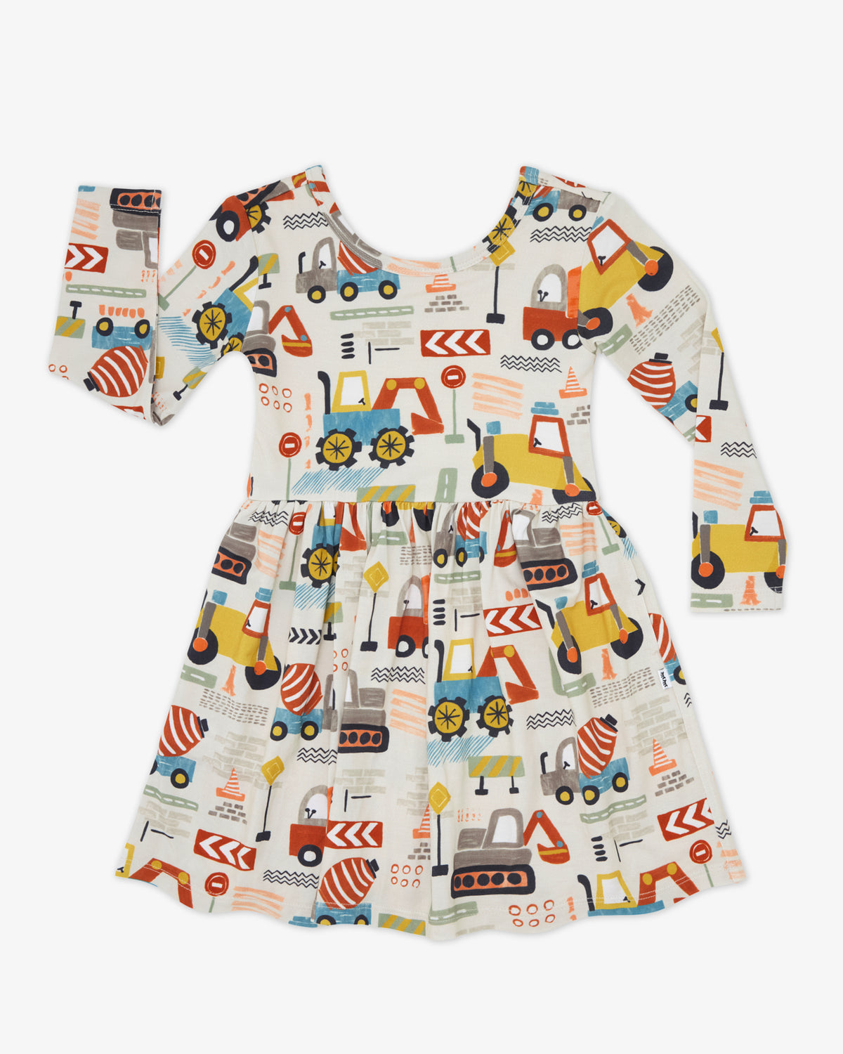 Flat lay of the Mini Builders Skater Dress