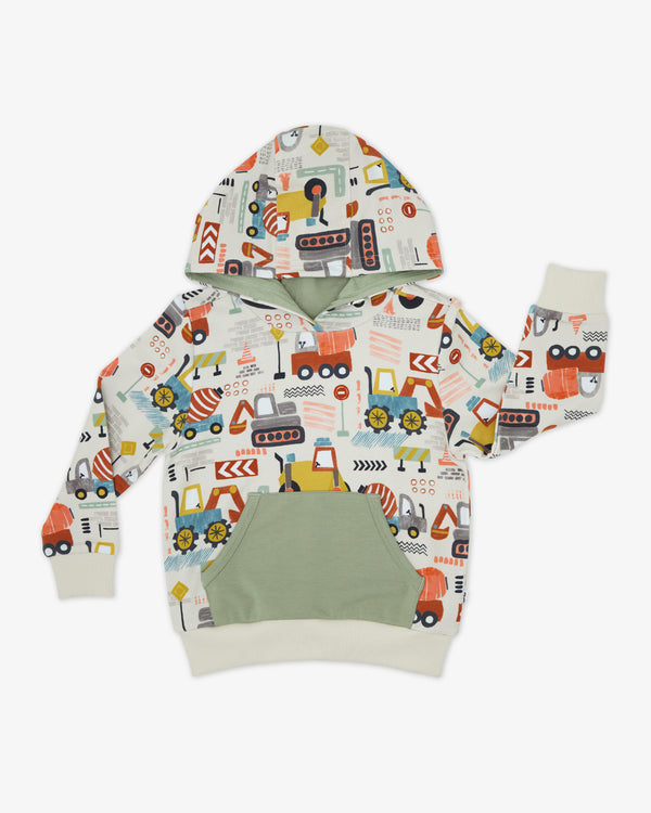 Flat lay of the Mini Builders Pullover Hoodie