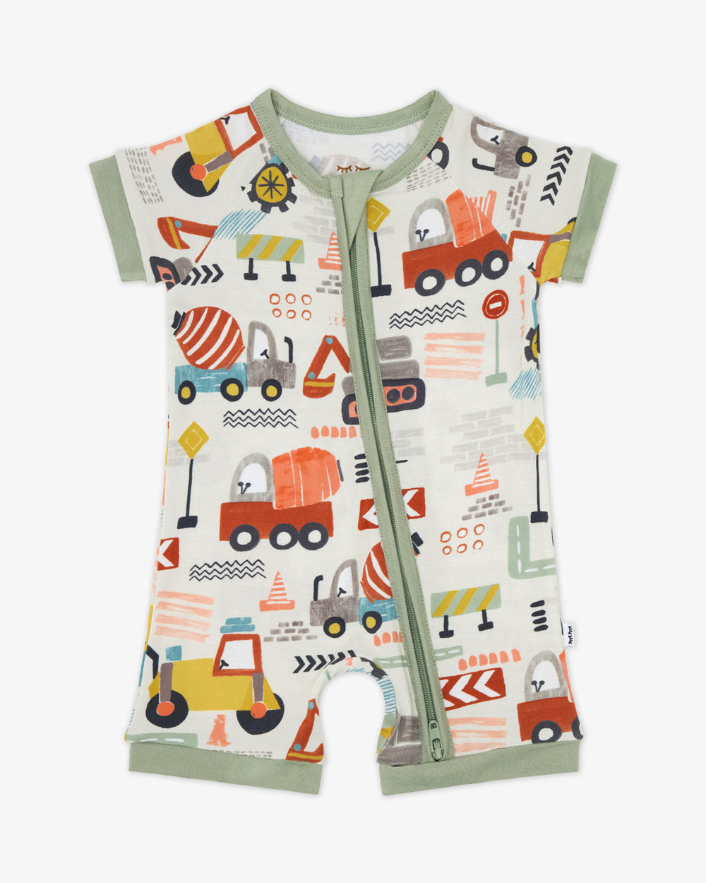 Flat lay of the Mini Builders Shorty Zippy