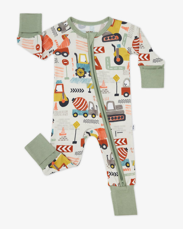 Flat lay of the Mini Builders Zippy