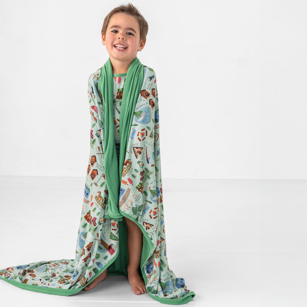 Green Camp Sleepies Large Cloud Blanket®