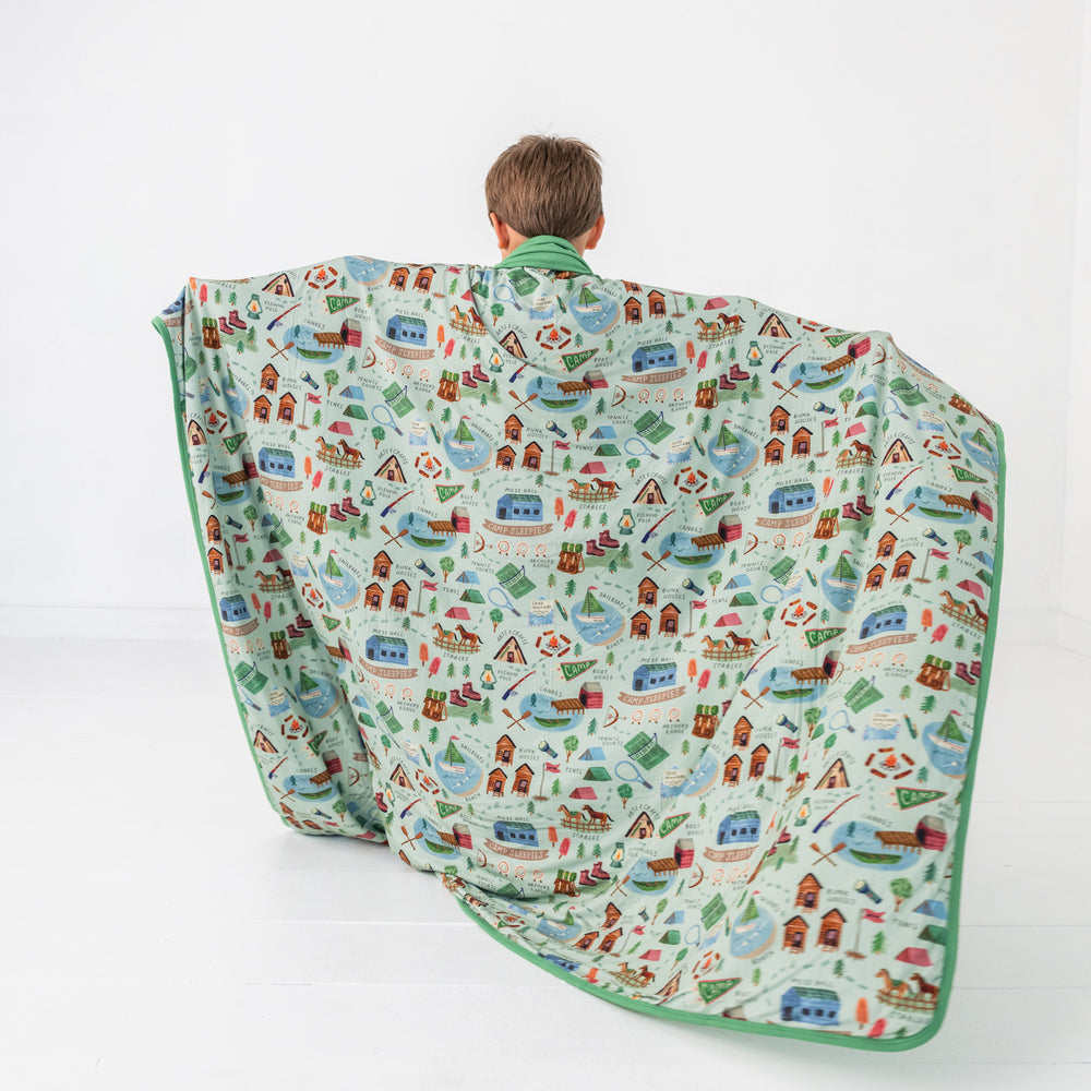 Green Camp Sleepies Large Cloud Blanket®