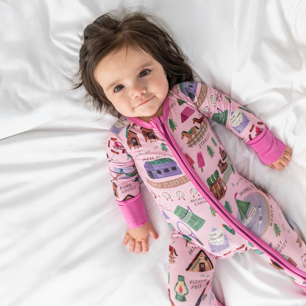 Pink Camp Sleepies Zippy