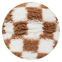 Caramel Checks Sherpa swatch