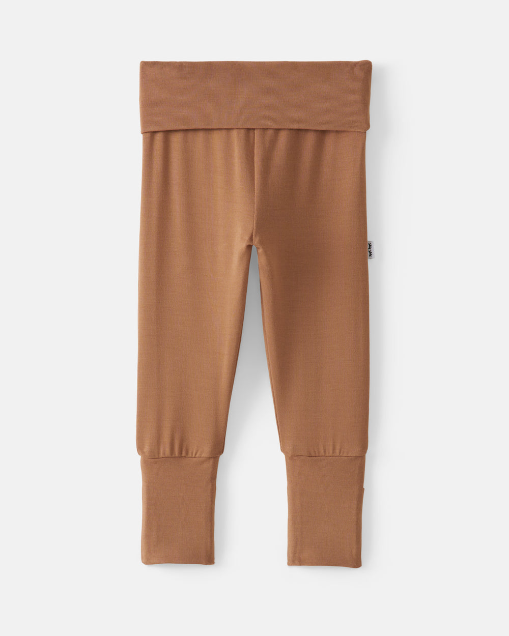 Flat lay of the Chestnut Brown Fold Over Legging