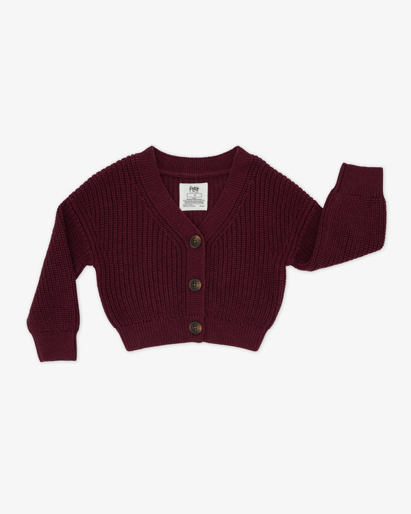 Flat lay of the Classic Burgundy Cropped Sweater