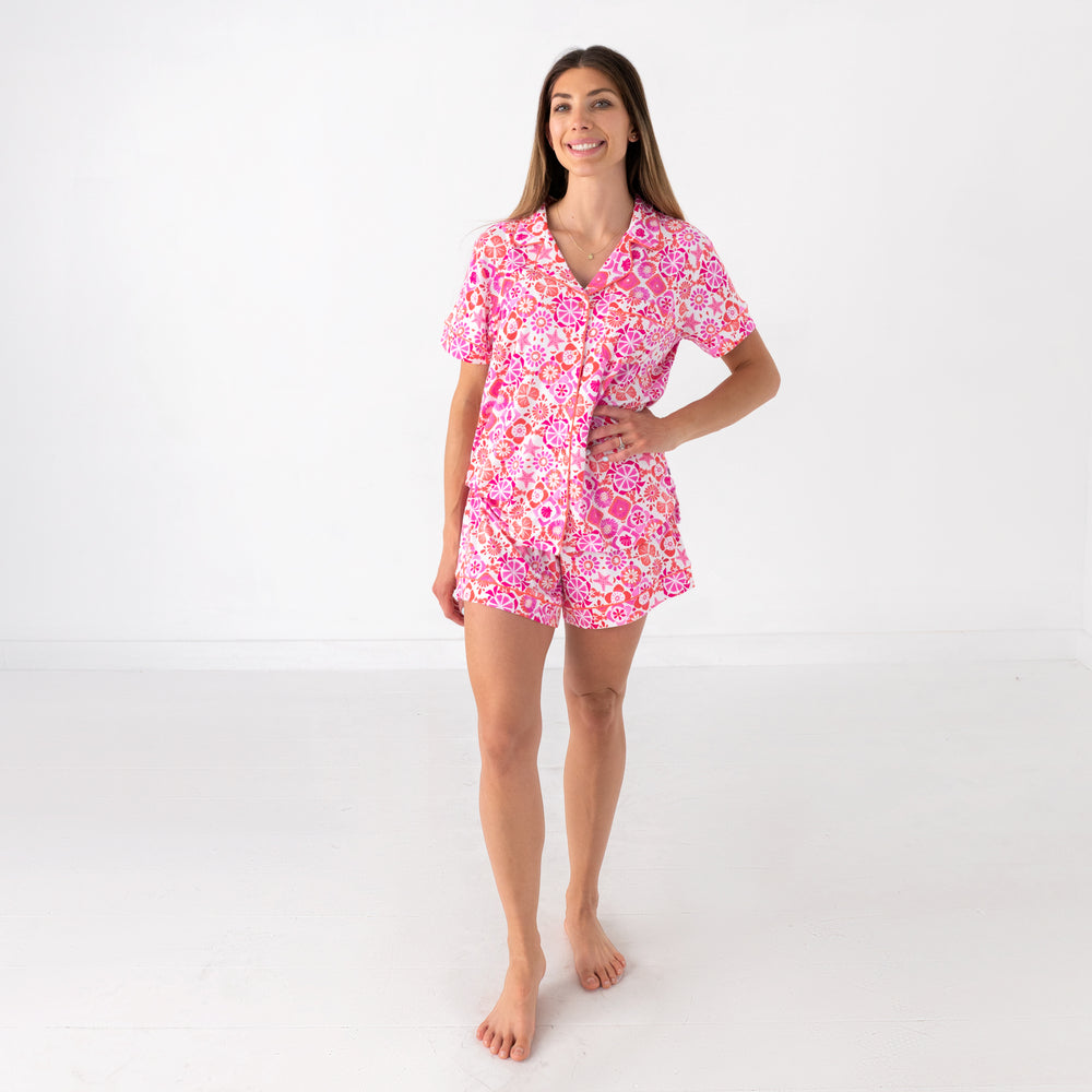 Coastal Gems Women's Short Sleeve & Shorts Pajama Set