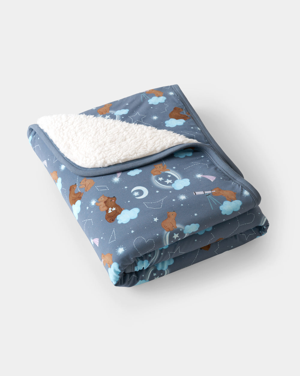 Flat lay of the Constellation Cubs Mini Cloud Blanket®