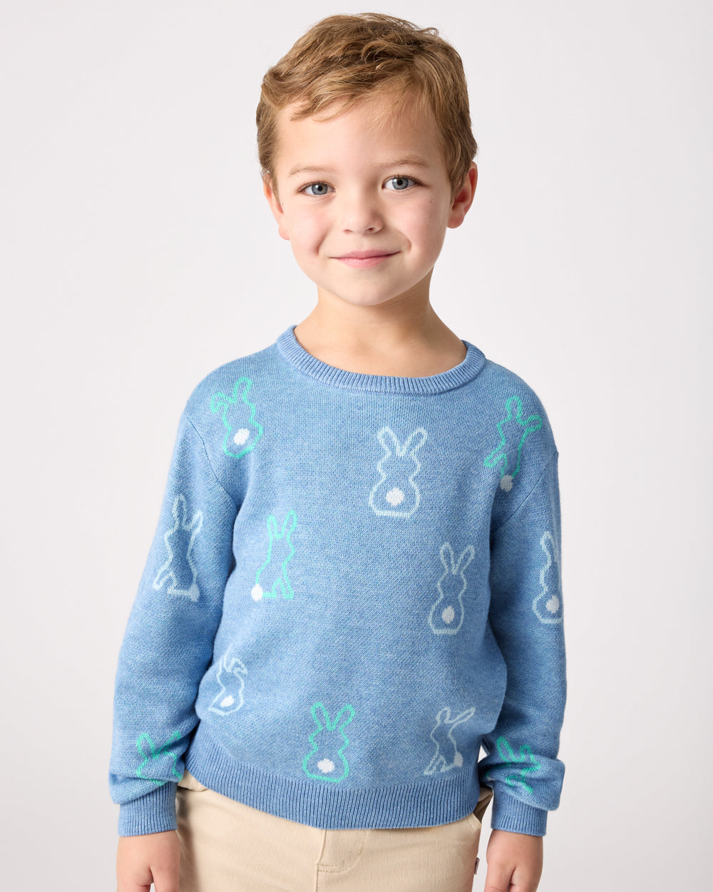 Alternate boy wearing the Cozy Cottontails Sweater