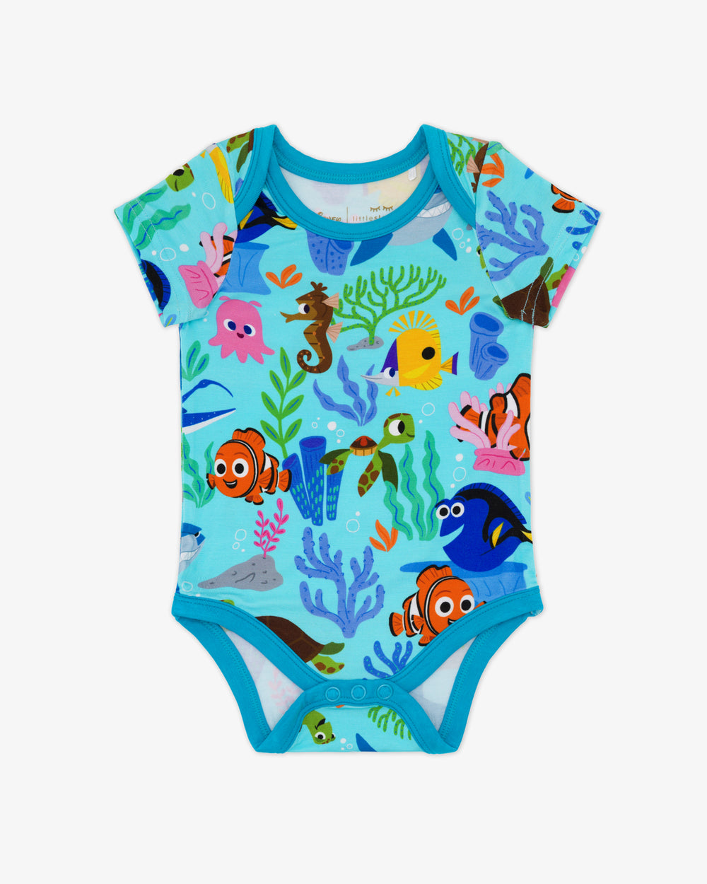 Flat lay of the Disney Nemo's Reef Bodysuit
