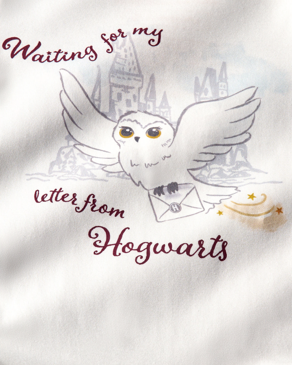 Close up of the graphic detail on the Harry Potter™ Hedwig Bodysuit
