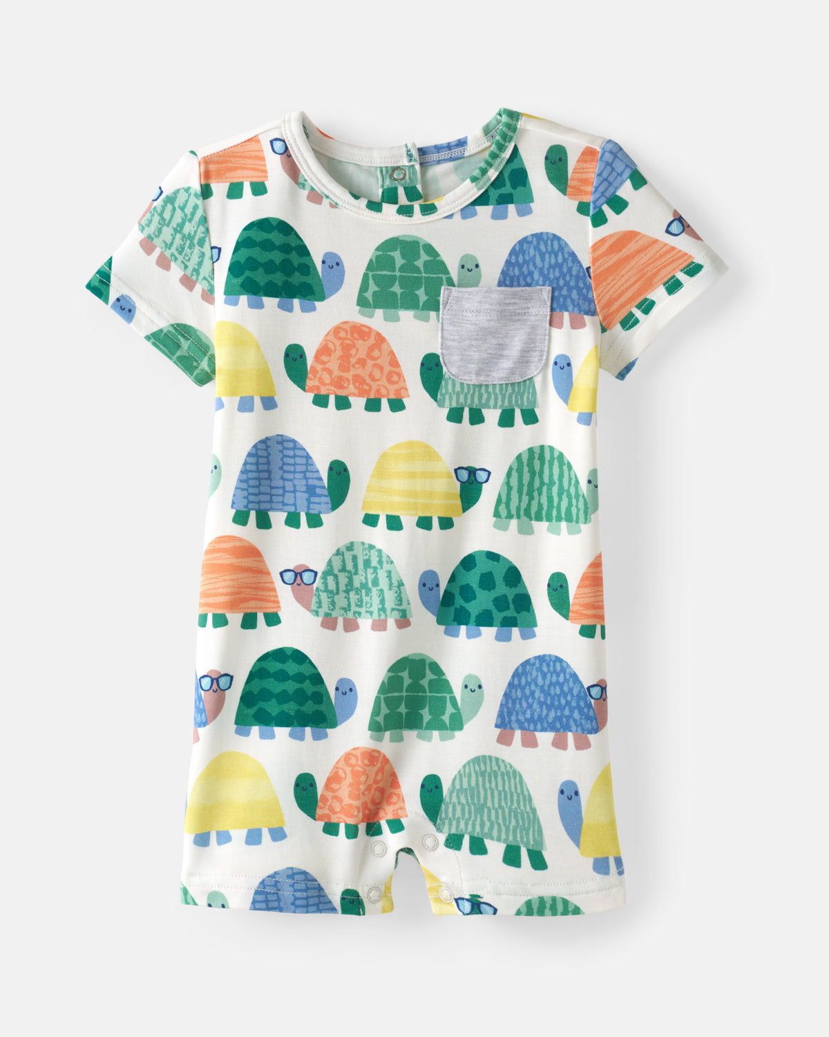 Flat lay of the Shell Parade Pocket Shorty Romper
