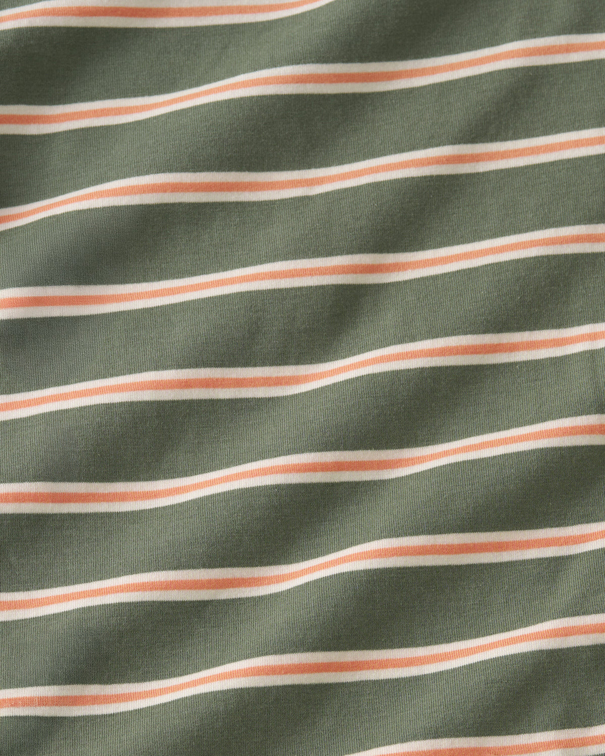 Close up of the Bold Moss Stripe fabric