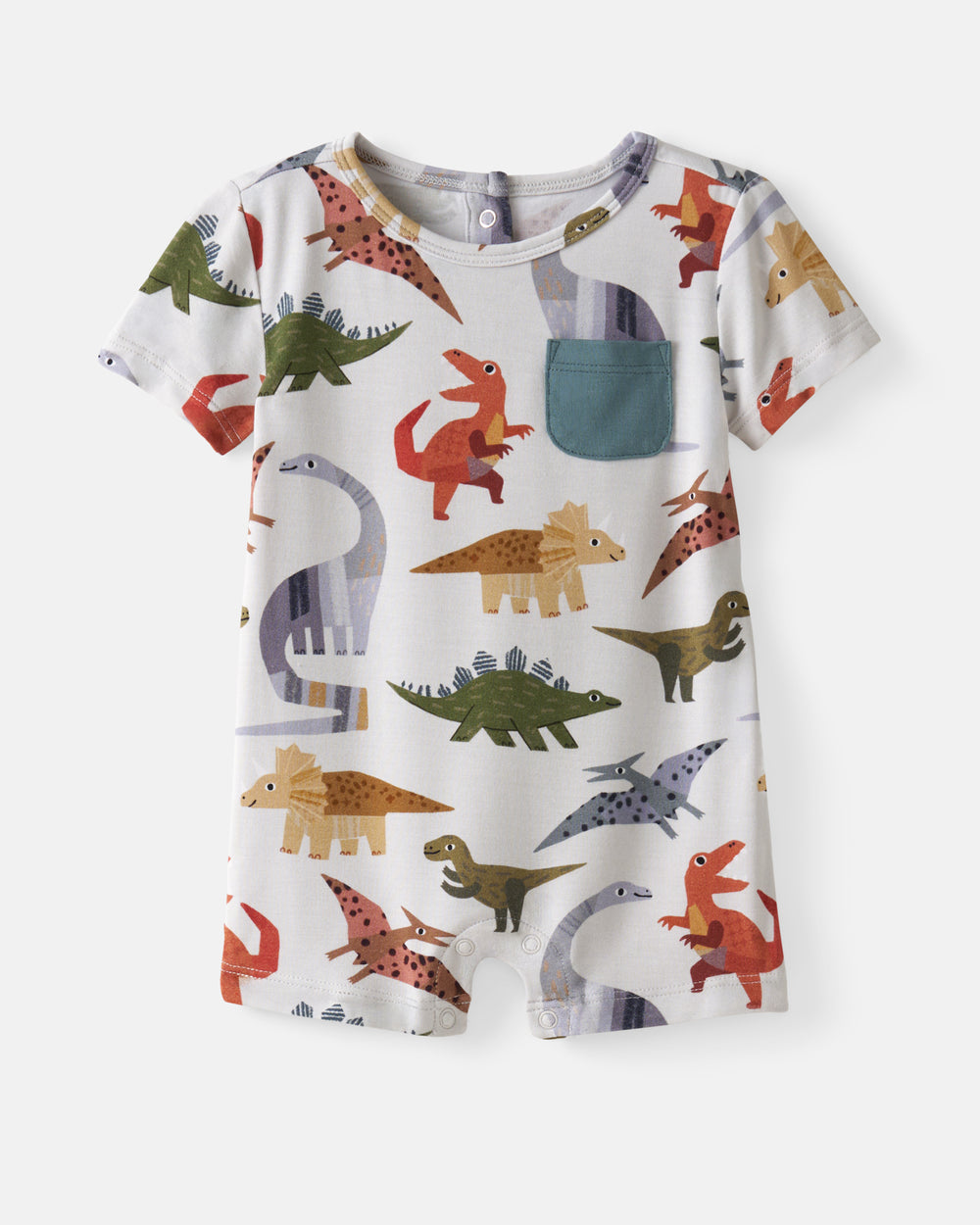 Flat lay of the Roar & Explore Pocket Shorty Romper