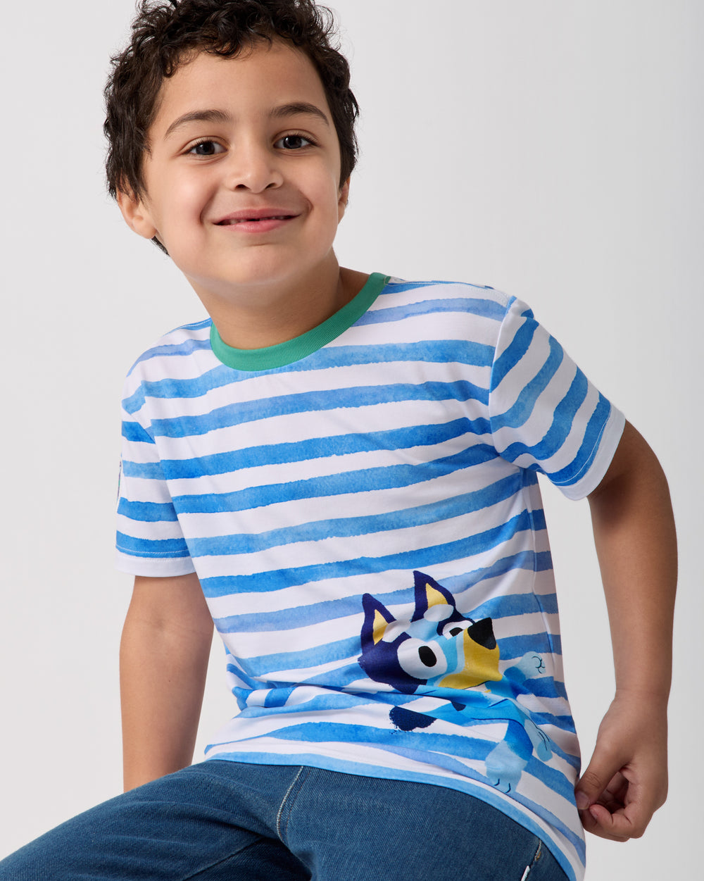 Boy wearing the Bluey Relaxed Tee
