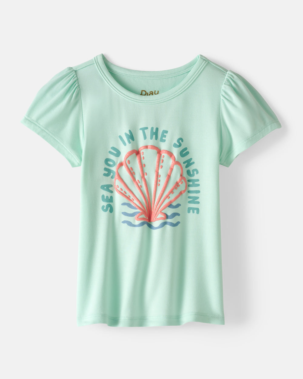 Flat lay of the Sparkling Seas Puff Sleeve Tee