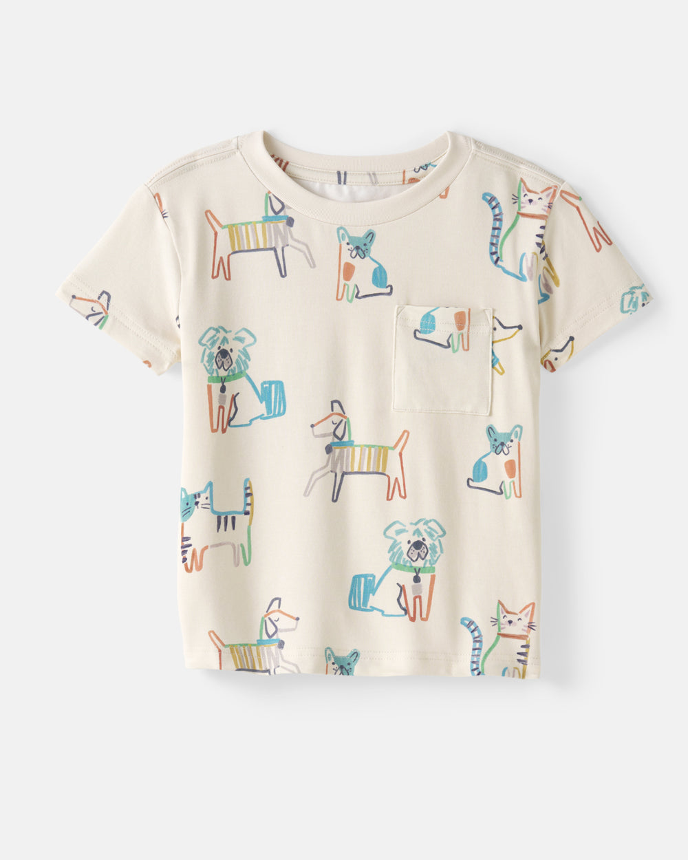 Flat lay of the Whiskers & Wags Relaxed Pocket Tee