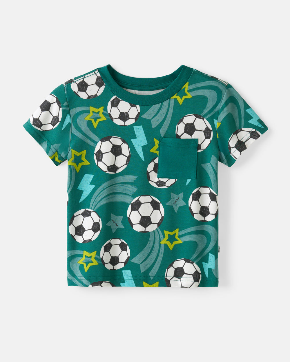 Flat lay of the Soccer Stars Relaxed Pocket Tee