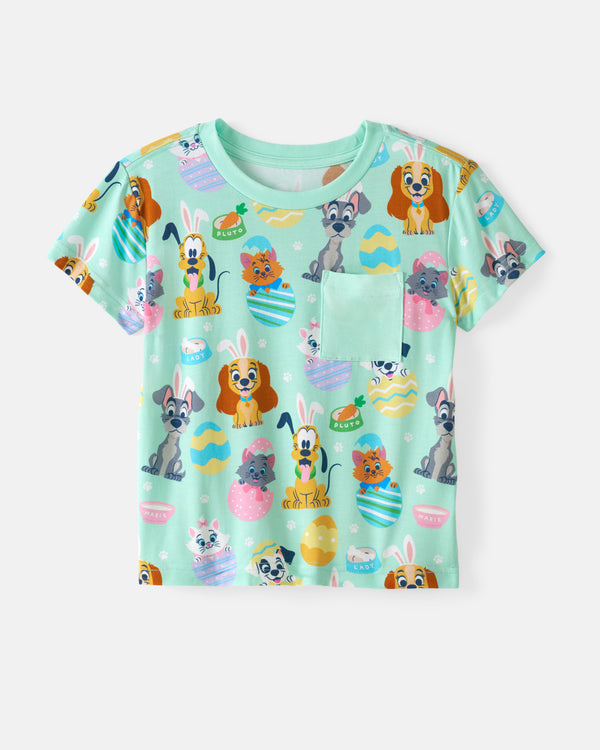 Flat lay of the Disney Peekaboo Pets Relaxed Pocket Tee