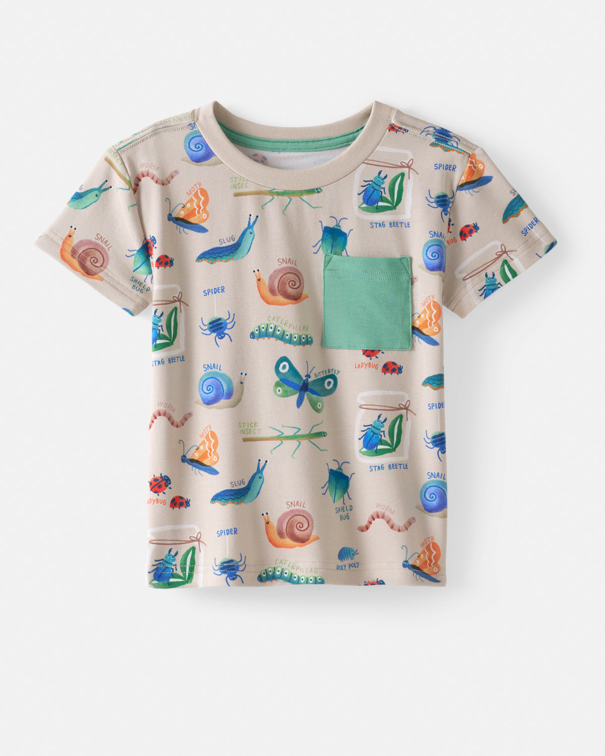 Flat lay of the Nature Notes Relaxed Pocket Tee