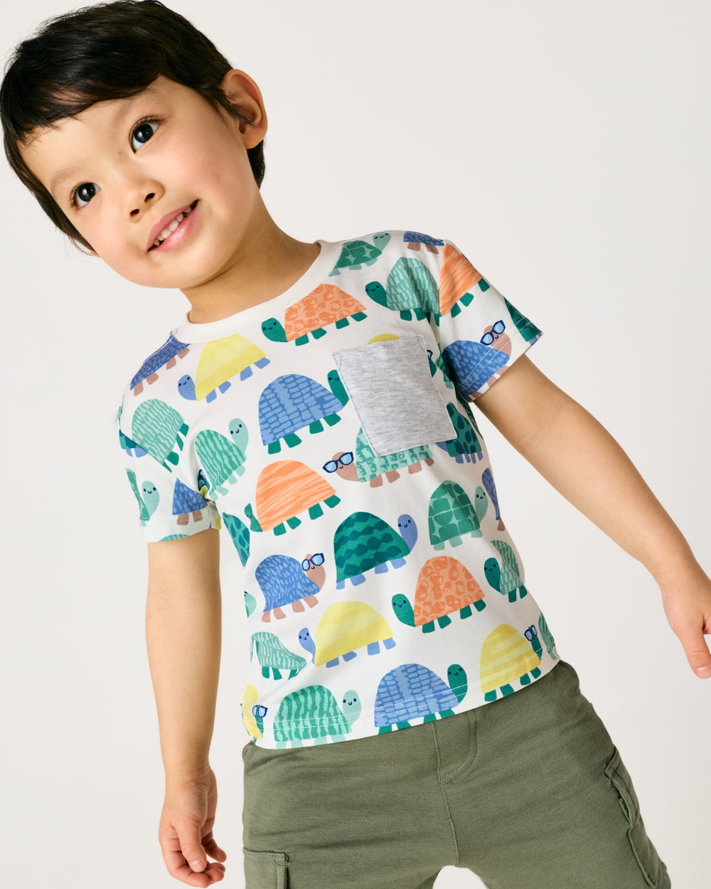 Boy wearing the Shell Parade Relaxed Pocket Tee