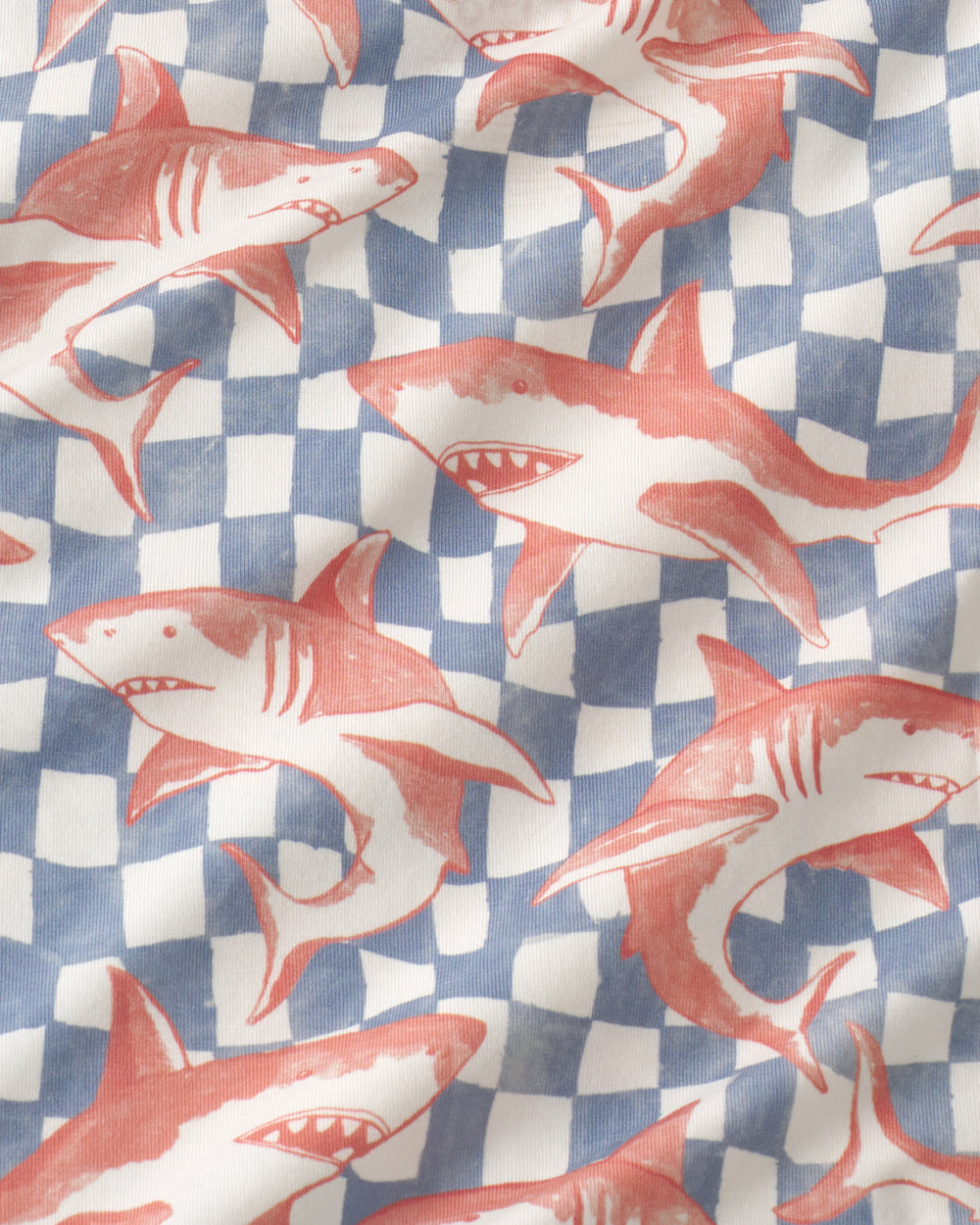 Close up of the Shark Fin Checks fabric