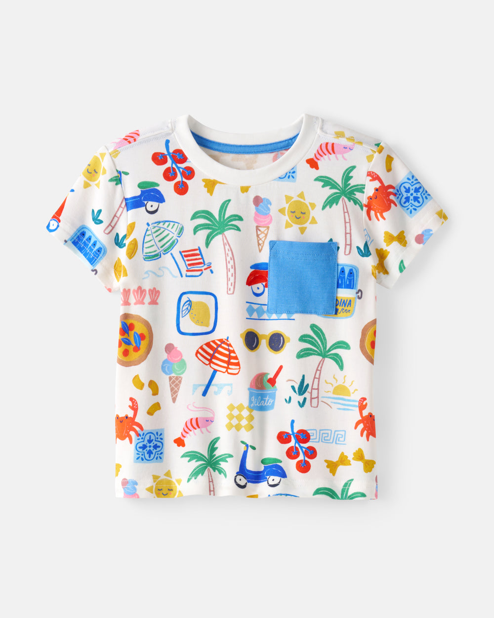 Flat lay of the Ciao Bella Relaxed Pocket Tee