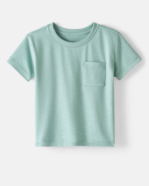 Flat lay of the Aqua Surf Relaxed Pocket Tee