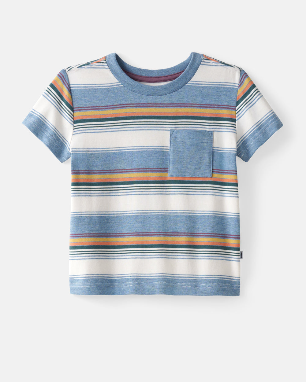 Flat lay of the Explorer Stripes Relaxed Pocket Tee