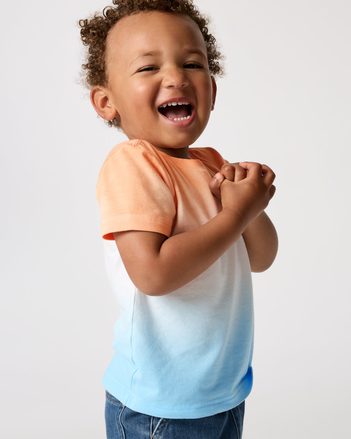 Alternate boy wearing the Orange Crush Relaxed Pocket Tee