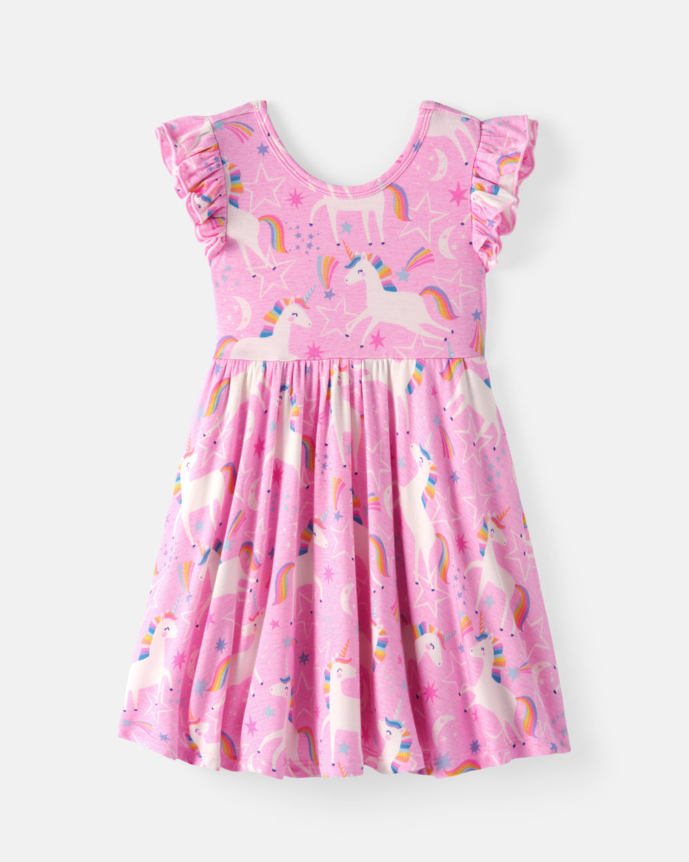 Flat lay of the Unicorn Dance Flutter Twirl Dress
