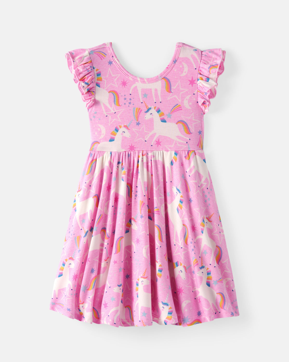 Flat lay of the Unicorn Dance Flutter Twirl Dress
