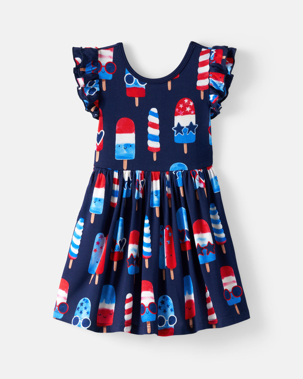 Flat lay of the Sparkle Treats Flutter Skater Dress