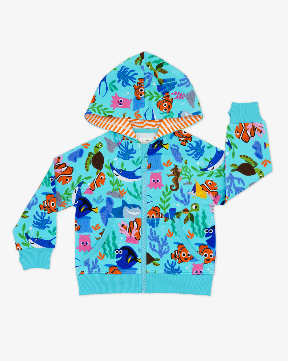 Flat lay of the Disney Nemo's Reef Zip Hoodie