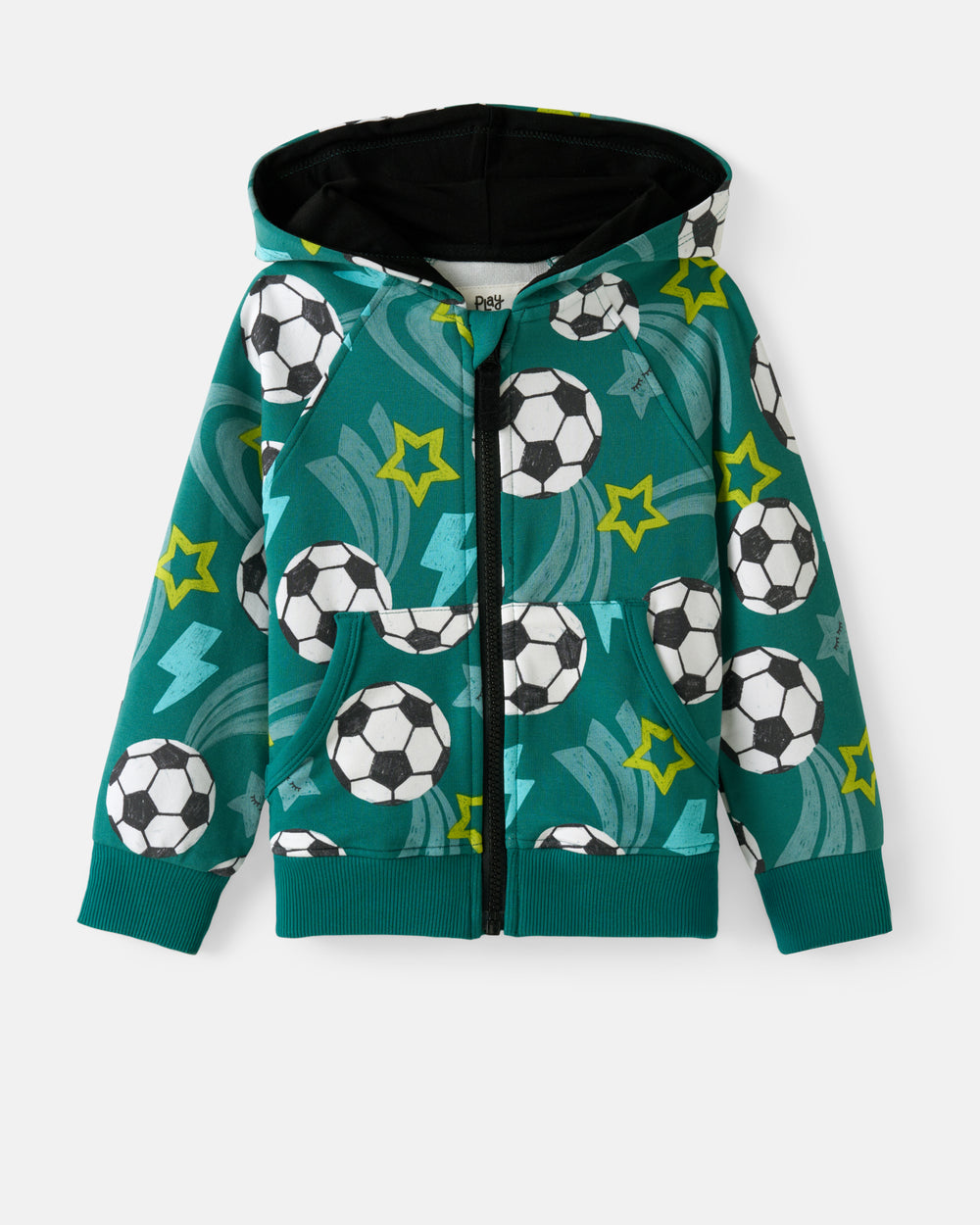Flat lay of the Soccer Stars Zip Hoodie