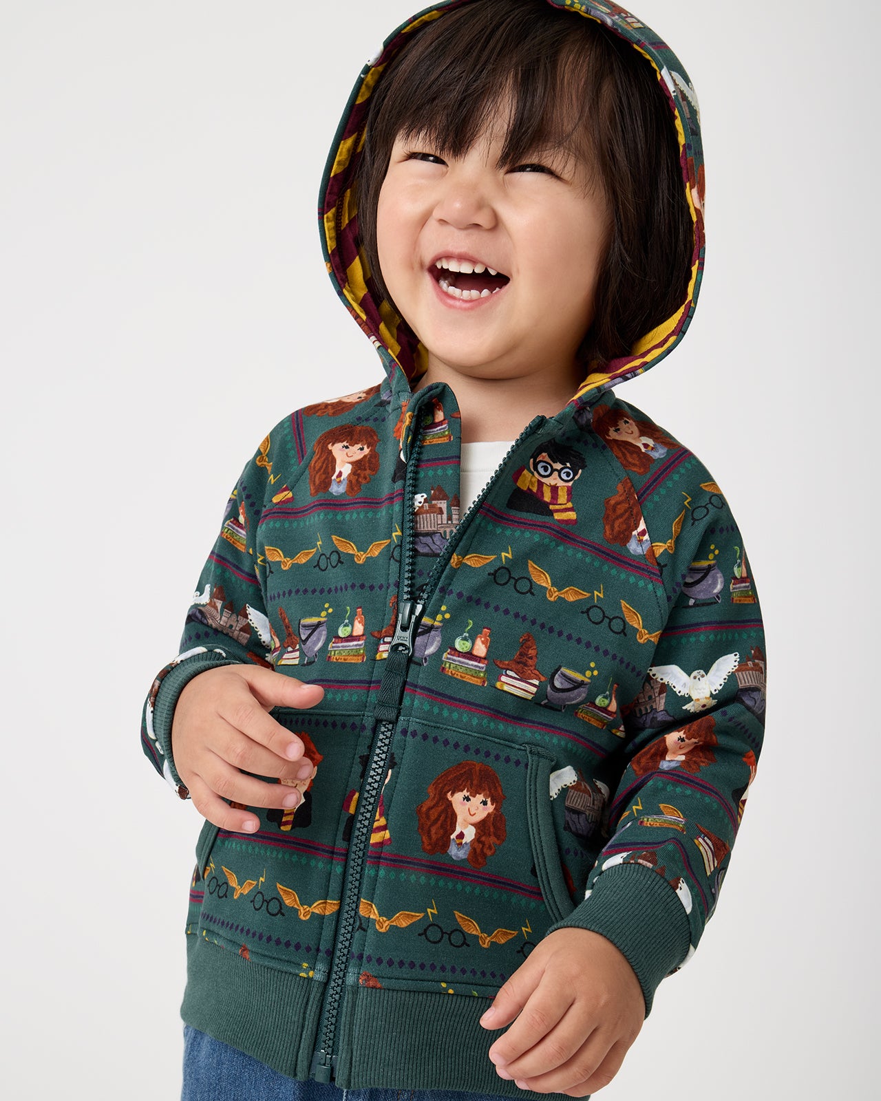 Boy wearing the Harry Potter™ Spellbinding Studies Zip Hoodie