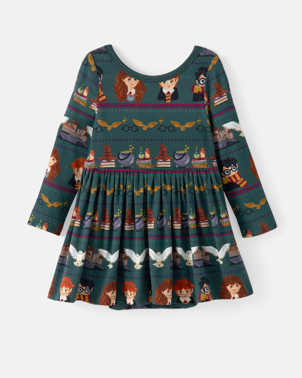 Flat lay of the Harry Potter™ Spellbinding Studies Skater Dress with Bodysuit