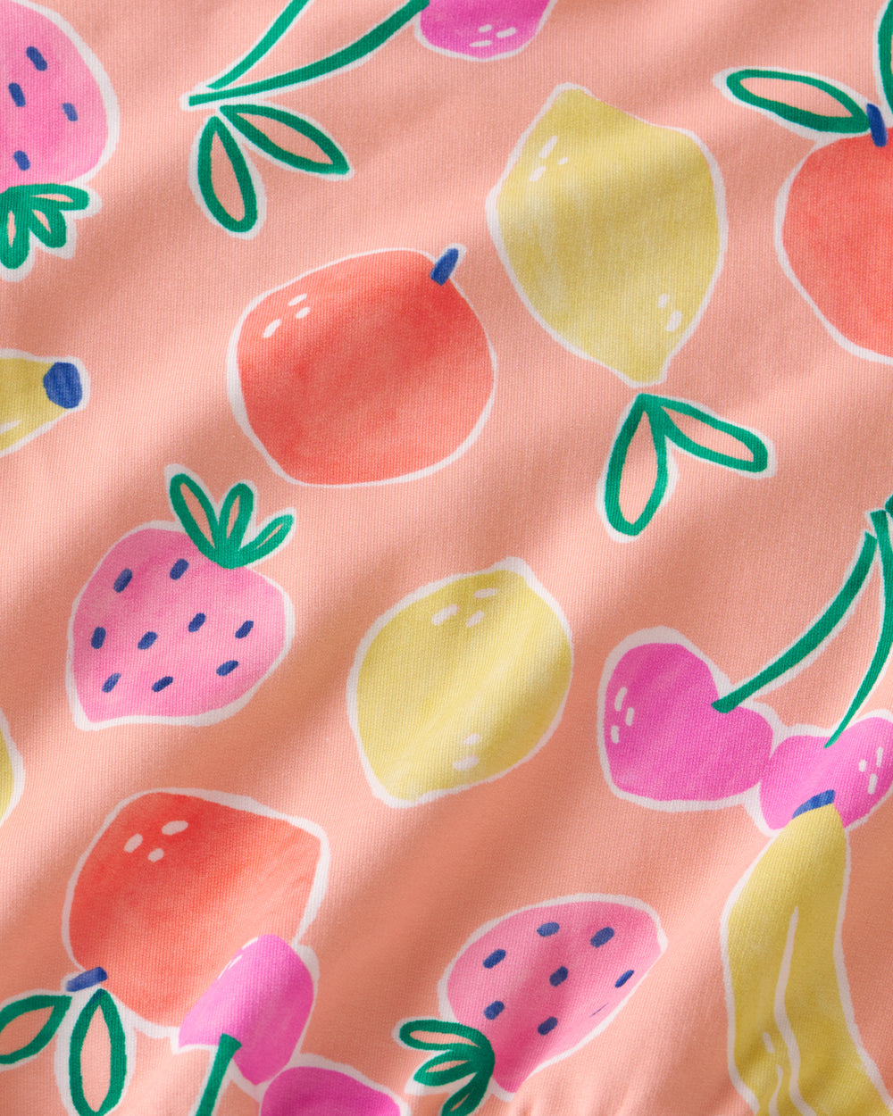 Close up of the Fruit Frenzy fabric
