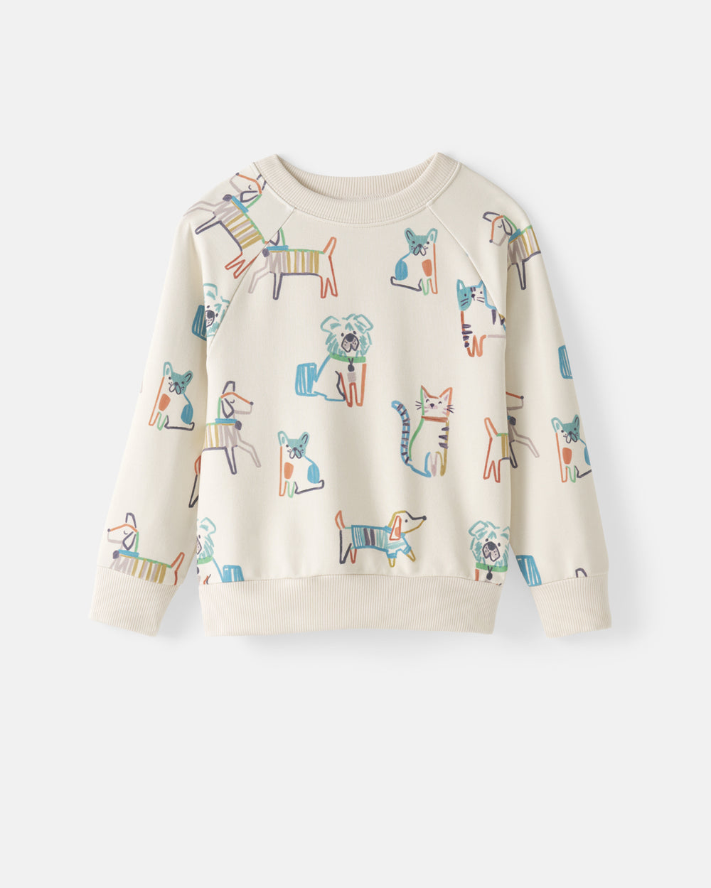 Flat lay of the Whiskers & Wags Crewneck Sweatshirt