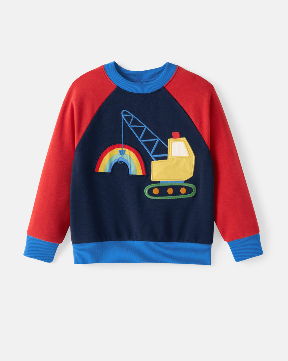 Flat lay of the Rainbow Trucks Crewneck Sweatshirt