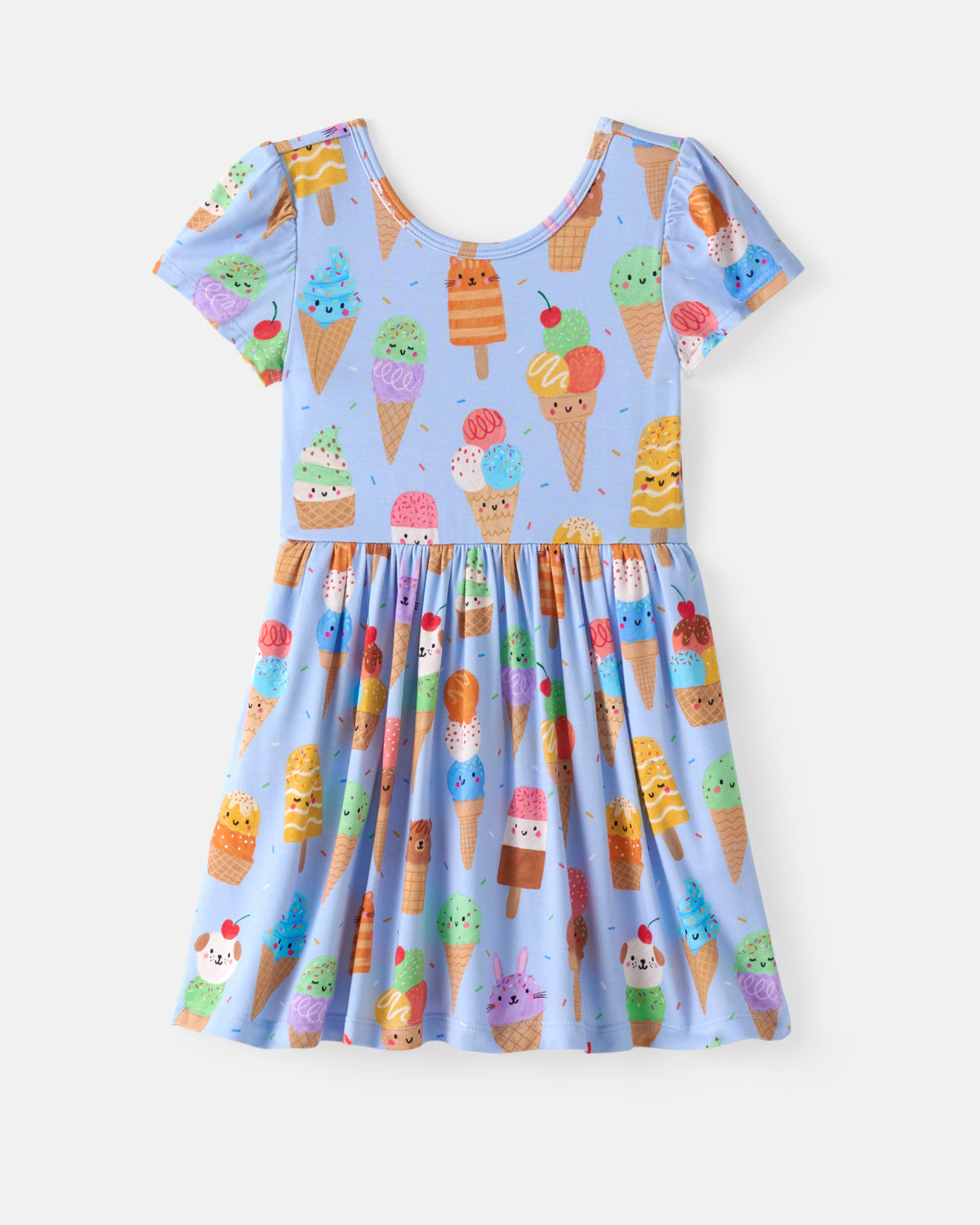 Flat lay of the Scoop Squad Skater Dress