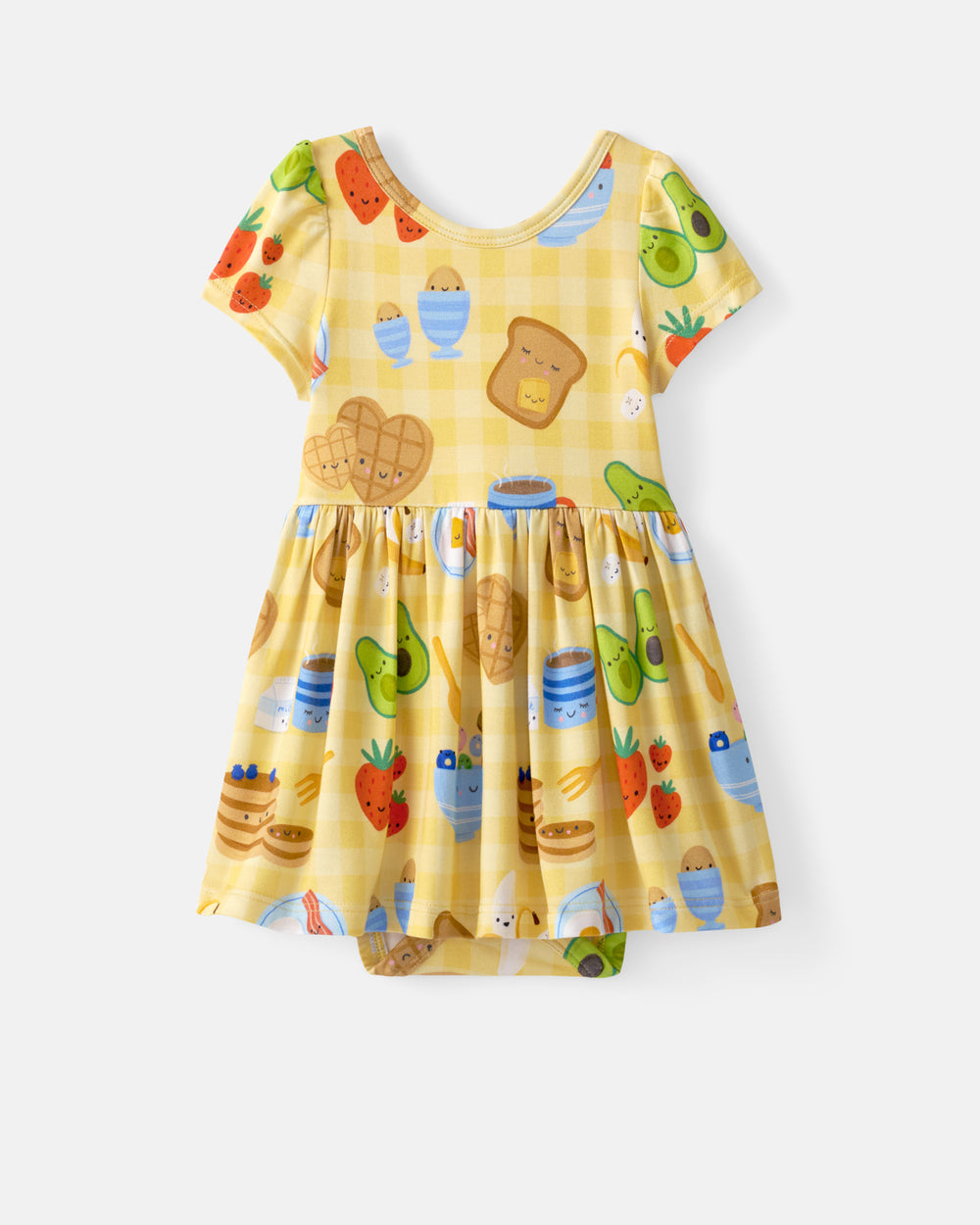 Flat lay of the Breakfast Bunch Skater Dress with Bodysuit